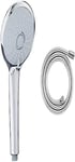 GROHE 27221000 | Euphoria Massage 110 Hand Shower | 3 Sprays - Chrome + GROHE 28364000 | Silver Flex Hose | 1500mm