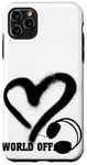 Coque pour iPhone 11 Pro Max Casque Musique Coeur Techno House Amour