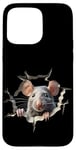 iPhone 15 Pro Max Mouse Hole Peeking Mice Cute Mouse Costume Boys Girls Men Case