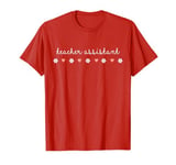 School Teacher Assistant Valentines Day Daisy Flowers Hearts T-Shirt