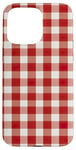 iPhone 15 Pro Max Red White Checkered Plaid Flannel Gingham Pattern Checker Case