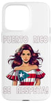 Coque pour iPhone 15 Pro Max Puerto Rico Se Respeta Boricua Drapeau Belle PR Femme