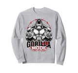 Gorilla Mode Workout Exercise Lifting Weights Strong Gym Sweatshirt