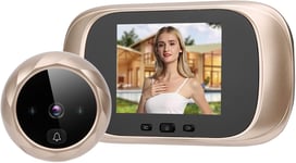 2.8in Video Doorbell TFT LCD Visual Door Viewer IR Night Vision Caméra De Stockage Cyclique Sonnette Ding Dong Système De Contrôle D'accès Intelligent(or)