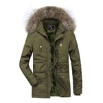 Parka Homme De Marque À Fourrure Synthétique Amovible Doudoune Plus De Velours Hommes À Capuche Detachable Manteau Homme -Zs306870