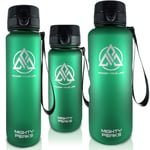 MIGHTY PEAKS Tritan Sports Water Bottle 1ltr | Leak-Proof BPA free water bottle-s | Water bottle 1litre | Green | Ideal Gmy Water Bottle for Kids, Adults, Sports, Hiking, Cycling, Crossfit