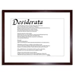 Wee Blue Coo Desiderata Placidly Noise Haste Quote Ehrmann Framed Wall Art Print