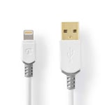 Nedis Apple Lightning - USB A, 1m kaapeli