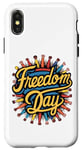 Coque pour iPhone X/XS T-shirt graphique Patriotic Freedom USA
