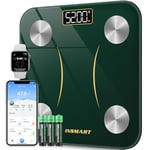 INSMART Scales for Body Weight, Bluetooth Body Fat Scales, Smart Digital Bathroom Weight Weighing Composition Analyzer with Smart APP, Body Composition Fitbit Scales for Fitness, BMR, BMI,etc. Green