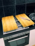 Set Of 2 Universal Hob Stove Covers Chopping Board Worktop Protectors by Chums