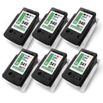 6x PRO Cartridge 3+3 for Canon Pixma MX-475 MG-3650-White MX-375 MX-435 MG-4250