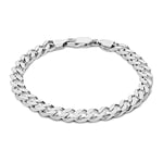 Amazon Essentials Bracelet gourmette à maille carrée en argent sterling 20 cm