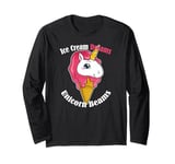 Ice Cream Dreams Unicorn Beams Sweets Magical Treat Long Sleeve T-Shirt