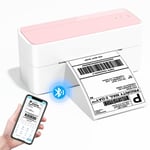 Phomemo 241BT Imprimante d'étiquettes Bluetooth,imprimante Thermique 4x6 DHL Imprimante d'étiquettes Autocollante, Bluetooth Label Printer pour Entreprises, UPS, Amazon, DHL, Shopify, Ebay - Rosa