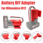 Power Adapter With 14Awg Wires For Milwaukee 10.8V 12V M12 Li-ion Battery