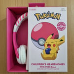 OTL Technologies Kids Headphones Pokemon Pink Pokeball Headphones