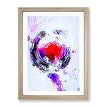 Lost Love In Abstract Modern Framed Wall Art Print, Ready to Hang Picture for Living Room Bedroom Home Office Décor, Oak A2 (64 x 46 cm)