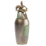 lachineuse - Vase Canope Hapi - Vase Égyptien Décoratif 21 cm - Objet Décoration Égypte Antique - Statue Figurine Statuette Tête de Bélier - Idée Cadeau Déco Coffret Urne - Coloris Bronze Doré