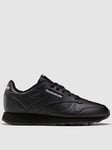 Reebok Junior Classic Leather - Black, Black, Size 3 Older