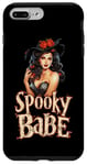 Coque pour iPhone 7 Plus/8 Plus Spooky Babe Sorcière avec fleurs pour Halloween