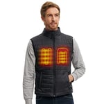 CONQUECO Homme Gilet Chauffant Chaud Thermique Vêtements Imperméable Résistant au Froid pour Usage Quotidien avec USB Batterie en Hiver