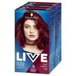 2 X Schwarzkopf Live Intense Permenant Colour Pure Purple 086 Vibrancy Serum