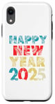 Coque pour iPhone XR Happy New Year 2025 Vintage Retro Kids Men Women Family