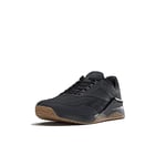 Reebok Men's Nano X2 Cross Trainer, Black/Pure Grey/Gum, 10