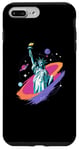 Coque pour iPhone 7 Plus/8 Plus Statue de la Liberté USA tenant une torche flamboyante avec des plantes