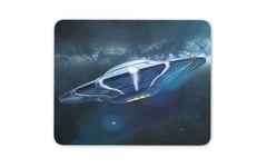 Flying Saucer Mouse Mat Pad - UFO Aliens Space Ship Geek Computer Gift #15970