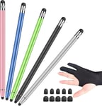 Stylet Tactile Ecran 5 BâTons Telephone Stylo pour Tablette Stylets TéLéPhones Portables Smartphone Ecran Pointe Fine Un Samsung Crayon Tactile Tablette Stylet Tactile Ecran Stylet Tactile Stylo