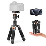 K&F Concept Mini Desktop Tripod, 20.5''/ 52cm Compact Desk Tripod with 360° Ball Head, 1/4'' Quick Release Plate for Camera Video Camcorder, Load up to 13.22 lbs/6 KG