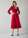 LK Bennett Womens Katerina Dress, Raspberry - Red - Size 6 UK