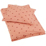 Flöss 100 x 140 / 40 x 45 Molly Gingham Junior Sengetøy Sett Berry | Rød | 0