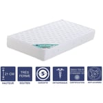 Matelas + Alése 140x190 x 21 cm - Trés Ferme - Aertech+ 35 Kg/m3 hr Derniére Génération - Trés Respirant