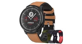 Montre connectée homme smartwatch sport etanche ip68 bracelet connecté tensiomètre cardiofréquencemètre podomètre fitness tracker d'activité avec 4 sa