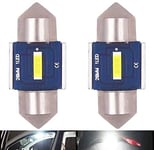 Eseastar Ampoules LED navette 28 mm 12 V-24 V C5 W Canbus sans erreur pour éclairage intérieur de voiture et plus encore, 6000 K blanc