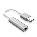 1 PC Dator Ljudkort USB Type-C till 3,5 mm Stereo hörlursport Ljudadapter