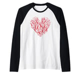 Edward Scissorhands Movie Valentine’s Day Scissor Heart Raglan Baseball Tee