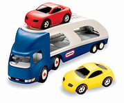 Little Tikes Big Car Carrier - Large Hauler with 2 Sports Cars - Hours of Fun - Indoor or Outdoor Use, Blue, 73 x 19 x 25 cm