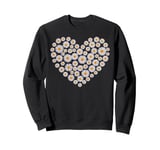 Daisy Heart Flower Design for Valentines Day, Mothers Day, Sweatshirt