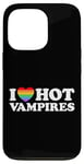 Coque pour iPhone 13 Pro J'aime Hot Vampire Funny Vampiric Blood Book Gay Fan Pride