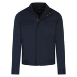 Blouson Teddy Smith en coton avec manches longues et col montant bleu marine