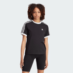 adidas Originals Womens Adicolor Classics 3-Stripes T-Shirt - Black/White / 16