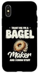 Coque pour iPhone X/XS Croyez-moi, je fabrique des bagels et je sais tout