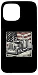 iPhone 13 Pro Max Semi-Trailer Trucker Big Rig American Flag Truck Driver Case