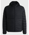 BOSS Green Thor 2 Mens Water-Repellent Padded Jacket with Decorative Reflective Details - Dark Blue - Size 2XL