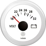 VDO voltmeter 12v, vit ø52mm