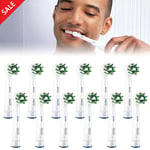 Pack of 12 Oral-B Genuine CrossAction Replacement White Toothbrush Heads UK